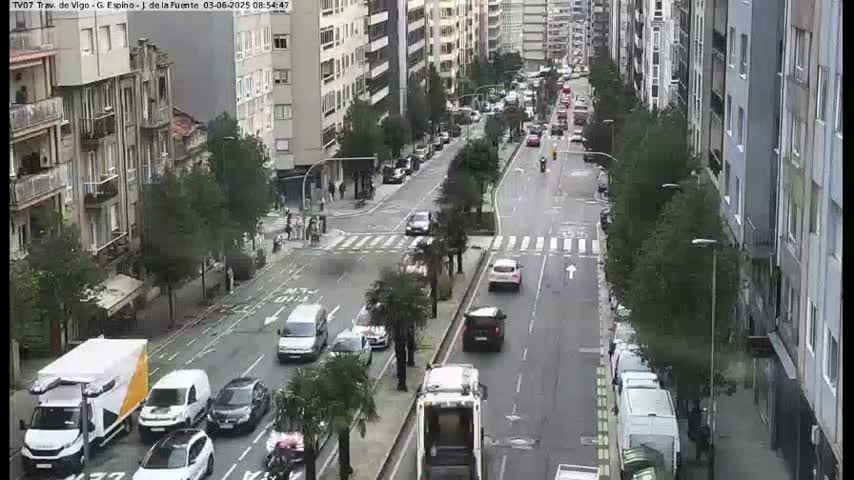 Vigo City - Jenaro de la Fuente Avenue Live Cam - Pontevedra, Galicia, Spain