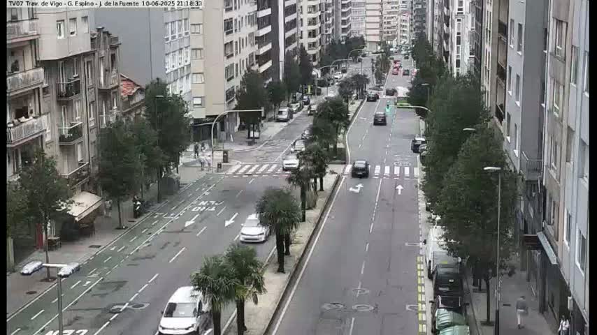 Vigo City - Jenaro de la Fuente Avenue Live Cam - Pontevedra, Galicia, Spain