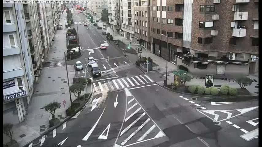 Vigo City - Jenaro de la Fuente Avenue Live Cam - Pontevedra, Galicia, Spain