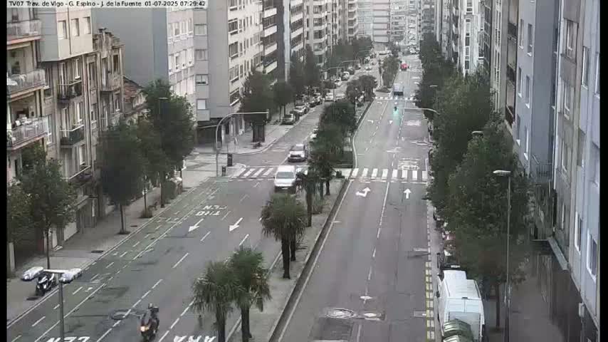 Vigo City - Jenaro de la Fuente Avenue Live Cam - Pontevedra, Galicia, Spain