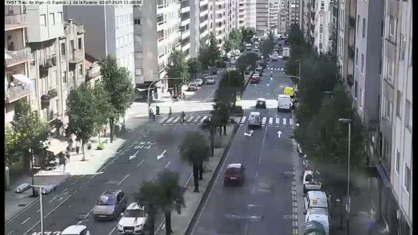 Vigo City - Jenaro de la Fuente Avenue Live Cam - Pontevedra, Galicia, Spain