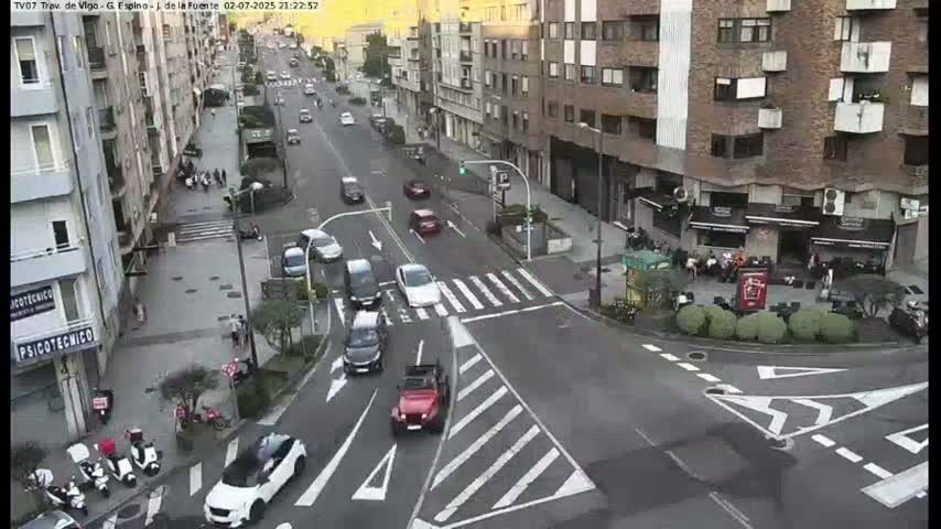 Vigo City - Jenaro de la Fuente Avenue Live Cam - Pontevedra, Galicia, Spain