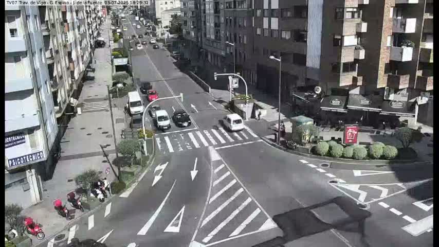 Vigo City - Jenaro de la Fuente Avenue Live Cam - Pontevedra, Galicia, Spain