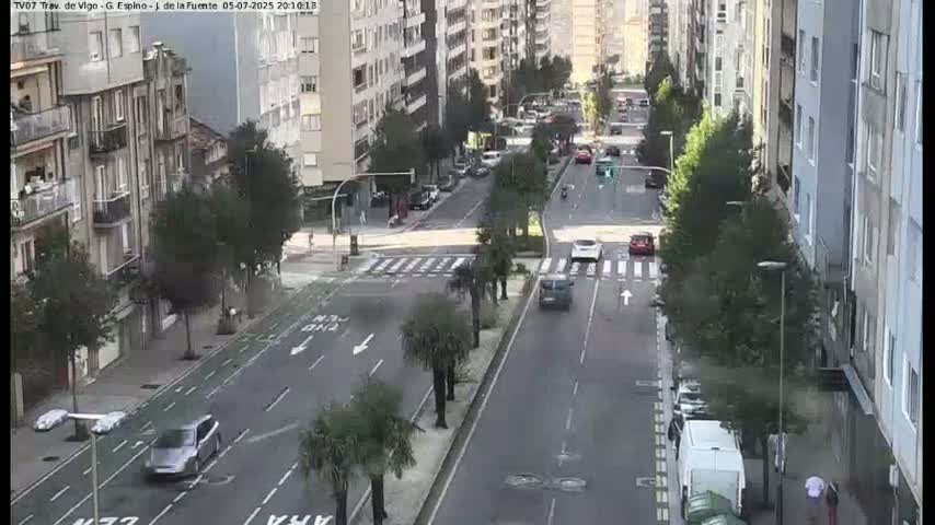 Vigo City - Jenaro de la Fuente Avenue Live Cam - Pontevedra, Galicia, Spain