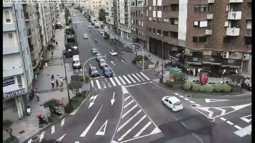 Vigo City - Jenaro de la Fuente Avenue Live Cam - Pontevedra, Galicia, Spain