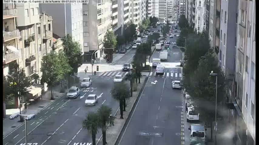 Vigo City - Jenaro de la Fuente Avenue Live Cam - Pontevedra, Galicia, Spain
