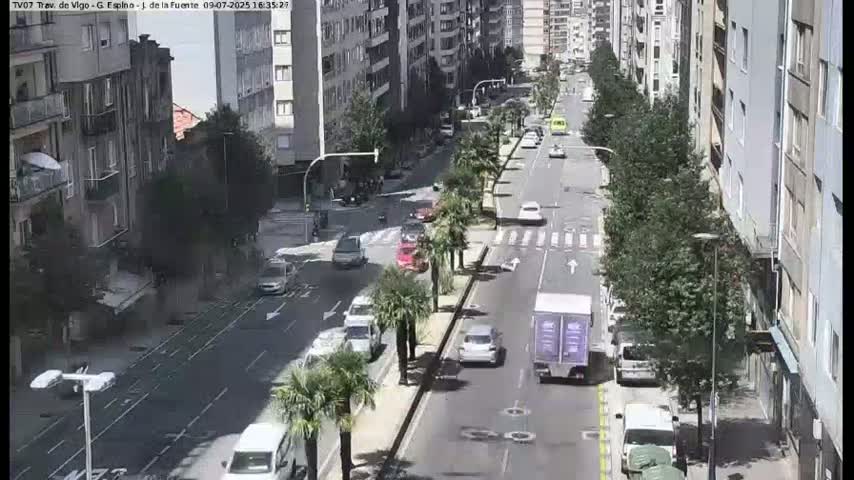 Vigo City - Jenaro de la Fuente Avenue Live Cam - Pontevedra, Galicia, Spain