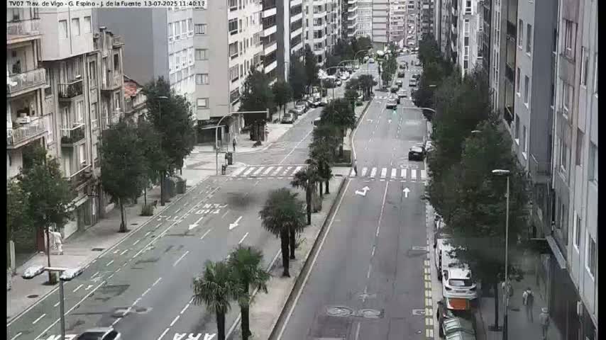 Vigo City - Jenaro de la Fuente Avenue Live Cam - Pontevedra, Galicia, Spain