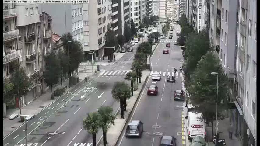 Vigo City - Jenaro de la Fuente Avenue Live Cam - Pontevedra, Galicia, Spain
