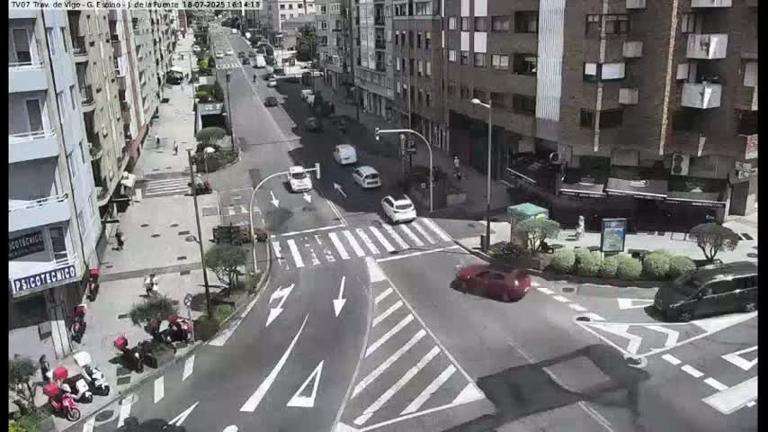 Vigo City - Jenaro de la Fuente Avenue Live Cam - Pontevedra, Galicia, Spain