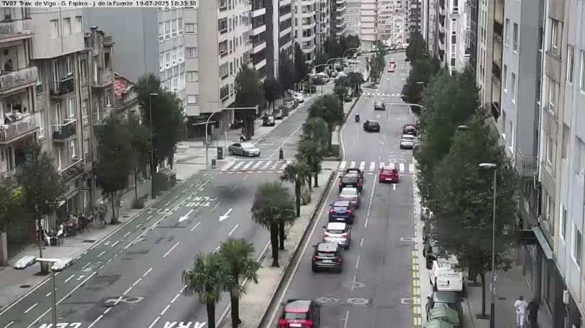 Vigo City - Jenaro de la Fuente Avenue Live Cam - Pontevedra, Galicia, Spain