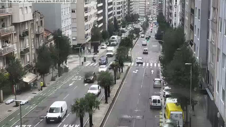 Vigo City - Jenaro de la Fuente Avenue Live Cam - Pontevedra, Galicia, Spain