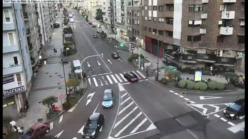 Vigo City - Jenaro de la Fuente Avenue Live Cam - Pontevedra, Galicia, Spain