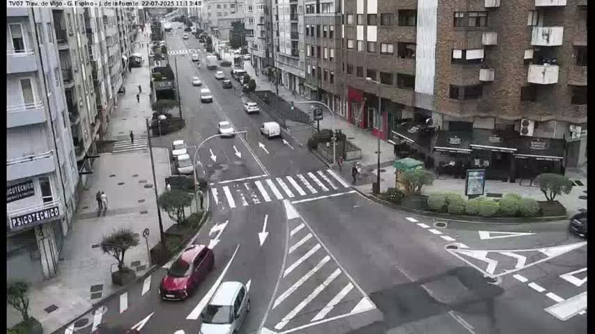 Vigo City - Jenaro de la Fuente Avenue Live Cam - Pontevedra, Galicia, Spain