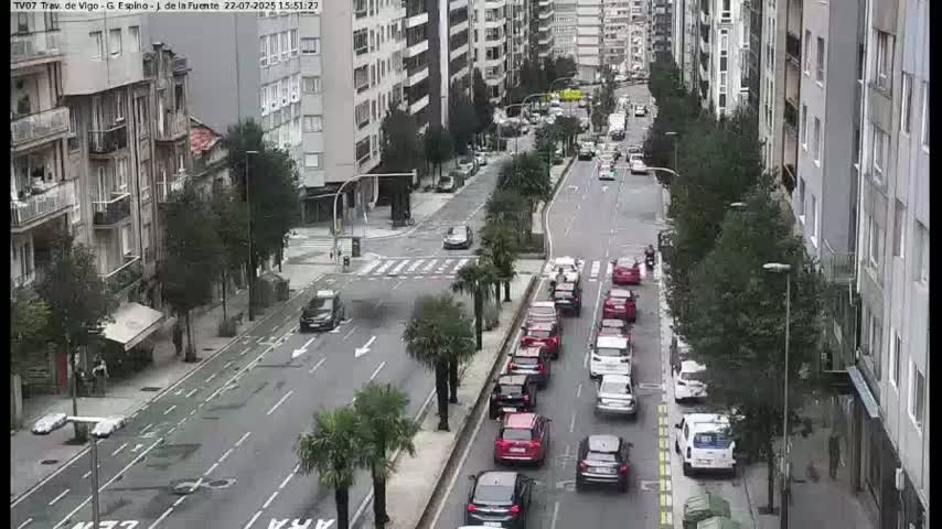 Vigo City - Jenaro de la Fuente Avenue Live Cam - Pontevedra, Galicia, Spain