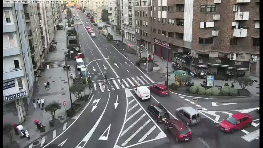 Vigo City - Jenaro de la Fuente Avenue Live Cam - Pontevedra, Galicia, Spain