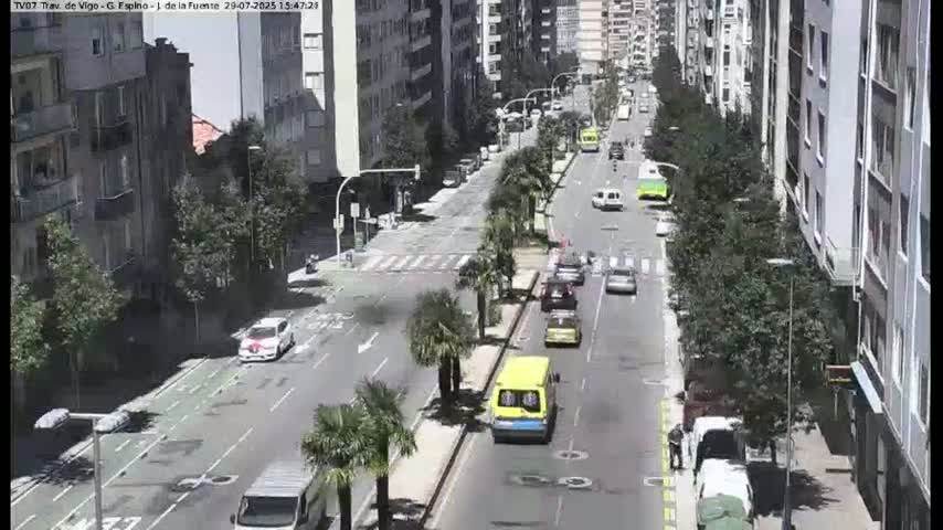 Vigo City - Jenaro de la Fuente Avenue Live Cam - Pontevedra, Galicia, Spain