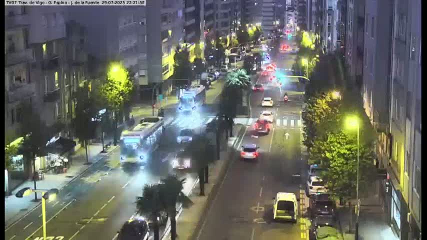 Vigo City - Jenaro de la Fuente Avenue Live Cam - Pontevedra, Galicia, Spain