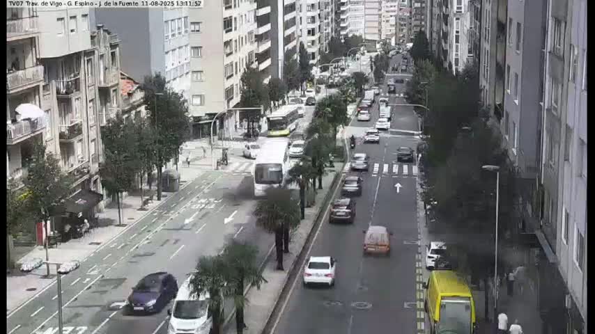 Vigo City - Jenaro de la Fuente Avenue Live Cam - Pontevedra, Galicia, Spain