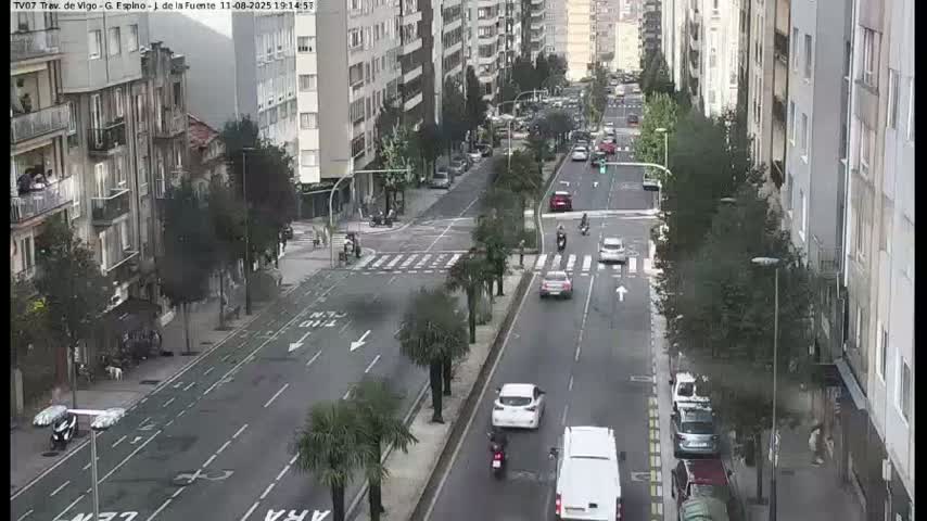 Vigo City - Jenaro de la Fuente Avenue Live Cam - Pontevedra, Galicia, Spain