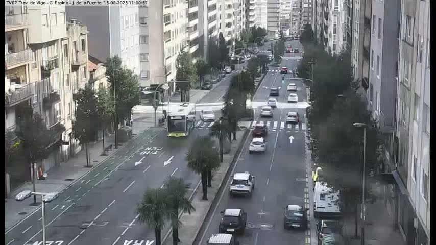 Vigo City - Jenaro de la Fuente Avenue Live Cam - Pontevedra, Galicia, Spain