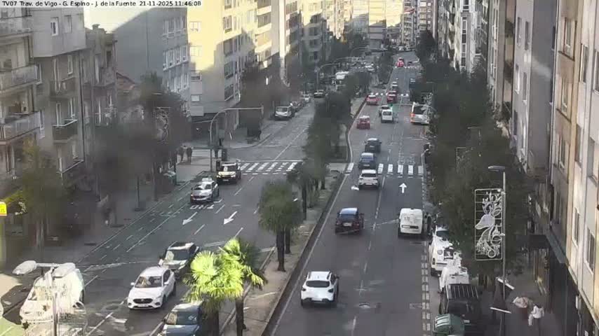 Vigo City - Jenaro de la Fuente Avenue Live Cam - Pontevedra, Galicia, Spain