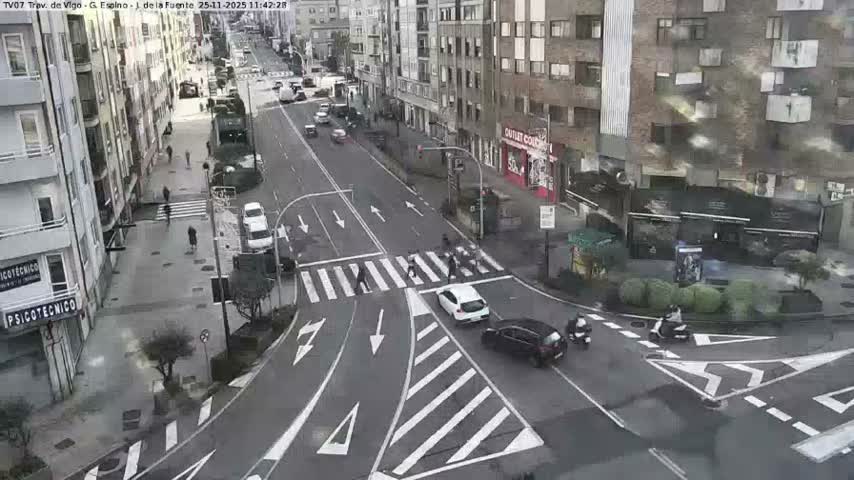 Vigo City - Jenaro de la Fuente Avenue Live Cam - Pontevedra, Galicia, Spain