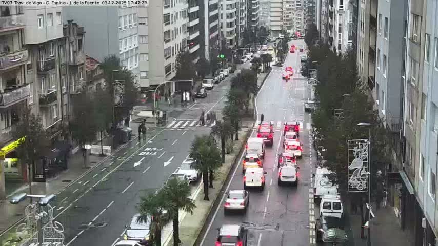 Vigo City - Jenaro de la Fuente Avenue Live Cam - Pontevedra, Galicia, Spain