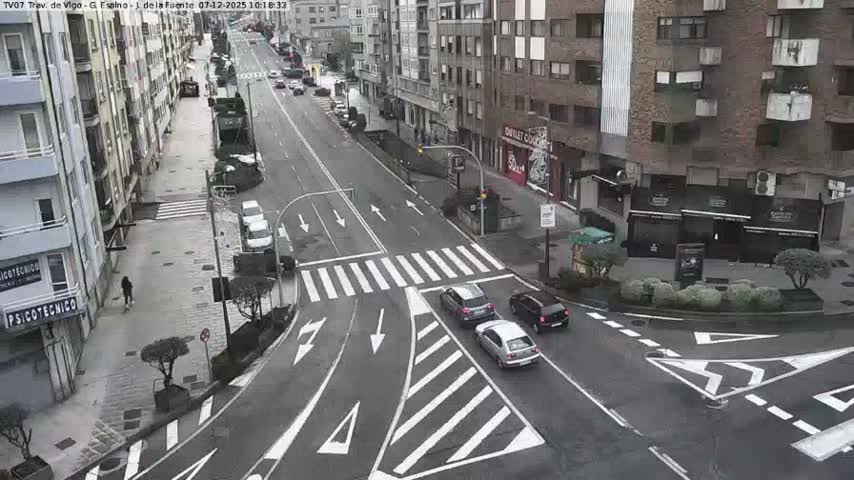 Vigo City - Jenaro de la Fuente Avenue Live Cam - Pontevedra, Galicia, Spain