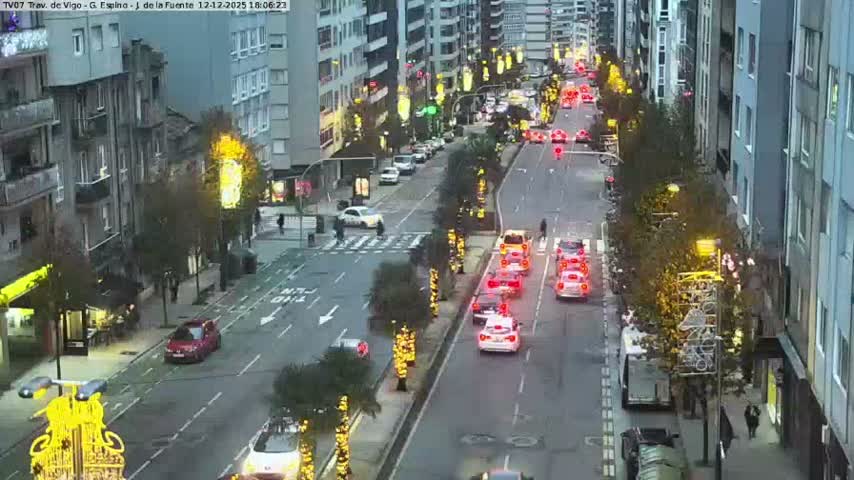 Vigo City - Jenaro de la Fuente Avenue Live Cam - Pontevedra, Galicia, Spain