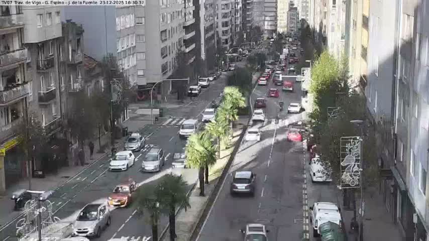 Vigo City - Jenaro de la Fuente Avenue Live Cam - Pontevedra, Galicia, Spain