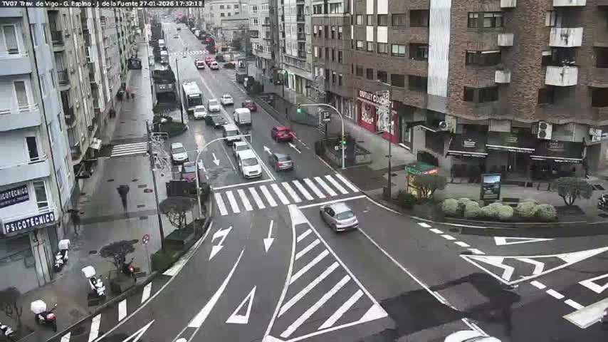 Vigo City - Jenaro de la Fuente Avenue Live Cam - Pontevedra, Galicia, Spain