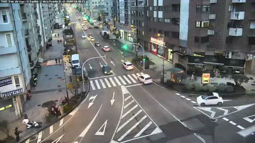 Vigo City - Jenaro de la Fuente Avenue Live Cam - Pontevedra, Galicia, Spain