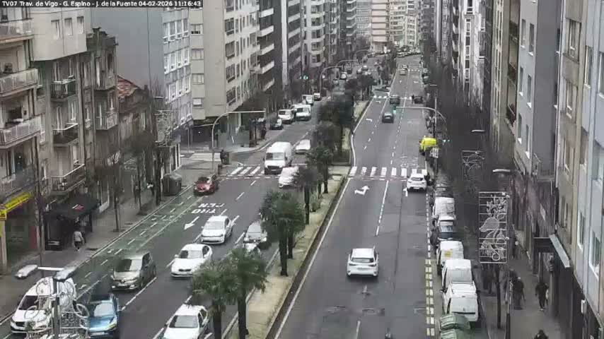 Vigo City - Jenaro de la Fuente Avenue Live Cam - Pontevedra, Galicia, Spain