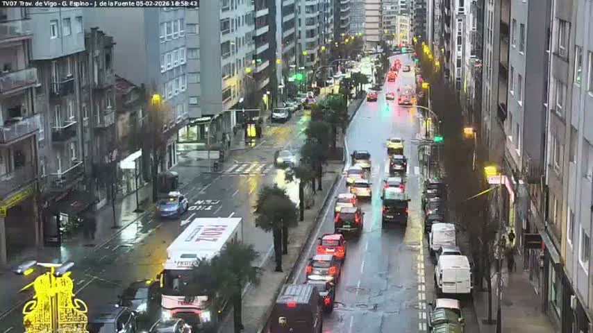Vigo City - Jenaro de la Fuente Avenue Live Cam - Pontevedra, Galicia, Spain