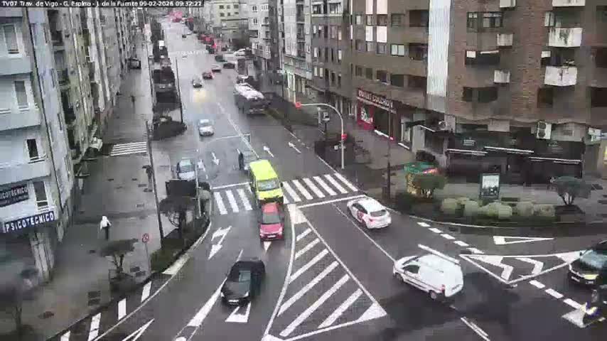 Vigo City - Jenaro de la Fuente Avenue Live Cam - Pontevedra, Galicia, Spain