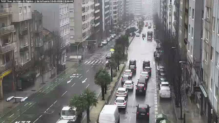 Vigo City - Jenaro de la Fuente Avenue Live Cam - Pontevedra, Galicia, Spain