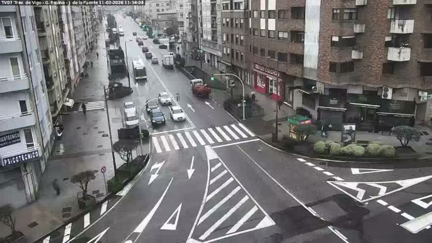 Vigo City - Jenaro de la Fuente Avenue Live Cam - Pontevedra, Galicia, Spain