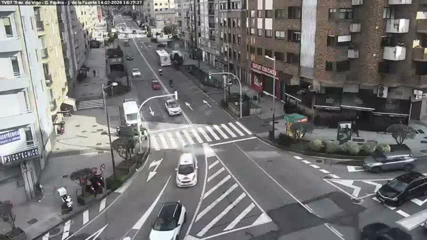 Vigo City - Jenaro de la Fuente Avenue Live Cam - Pontevedra, Galicia, Spain