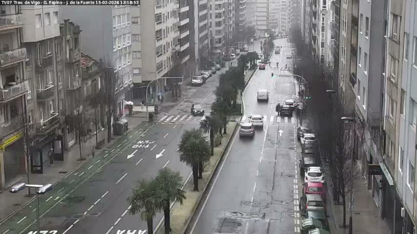 Vigo City - Jenaro de la Fuente Avenue Live Cam - Pontevedra, Galicia, Spain