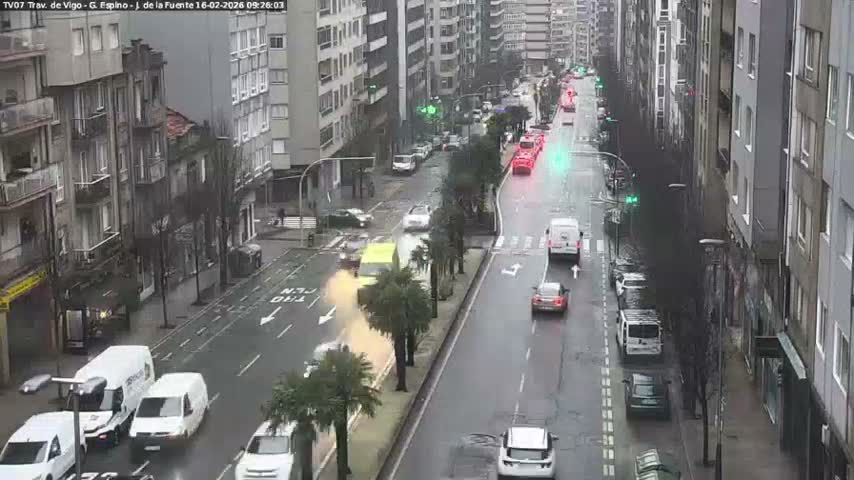 Vigo City - Jenaro de la Fuente Avenue Live Cam - Pontevedra, Galicia, Spain