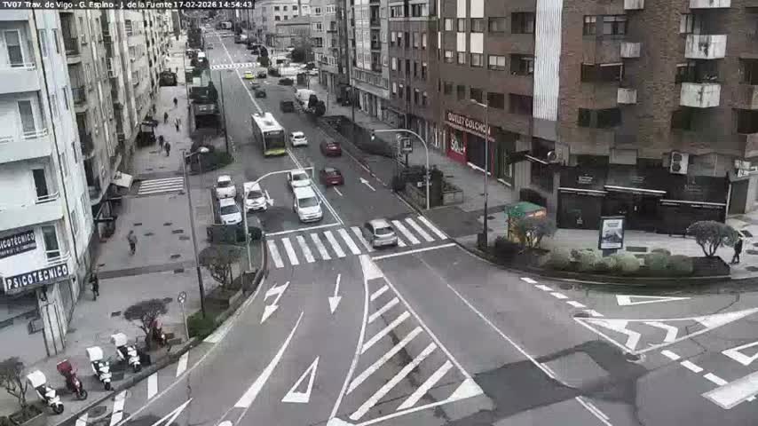 Vigo City - Jenaro de la Fuente Avenue Live Cam - Pontevedra, Galicia, Spain