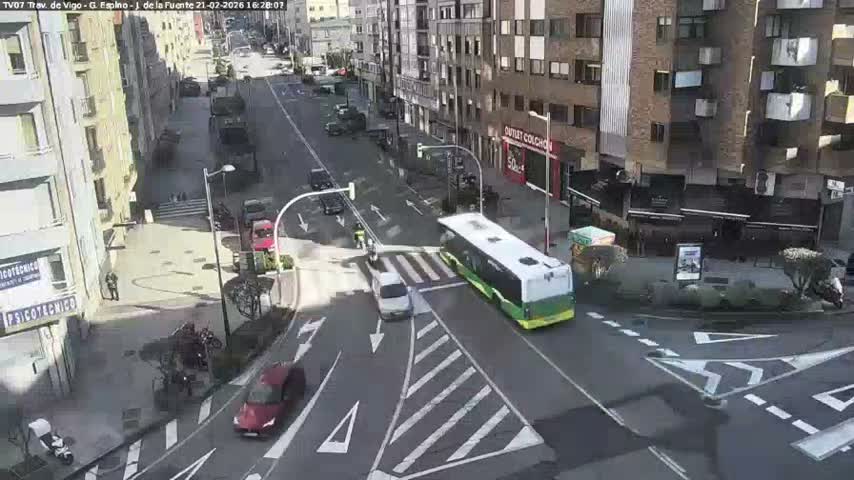 Vigo City - Jenaro de la Fuente Avenue Live Cam - Pontevedra, Galicia, Spain