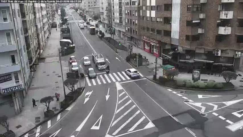 Vigo City - Jenaro de la Fuente Avenue Live Cam - Pontevedra, Galicia, Spain