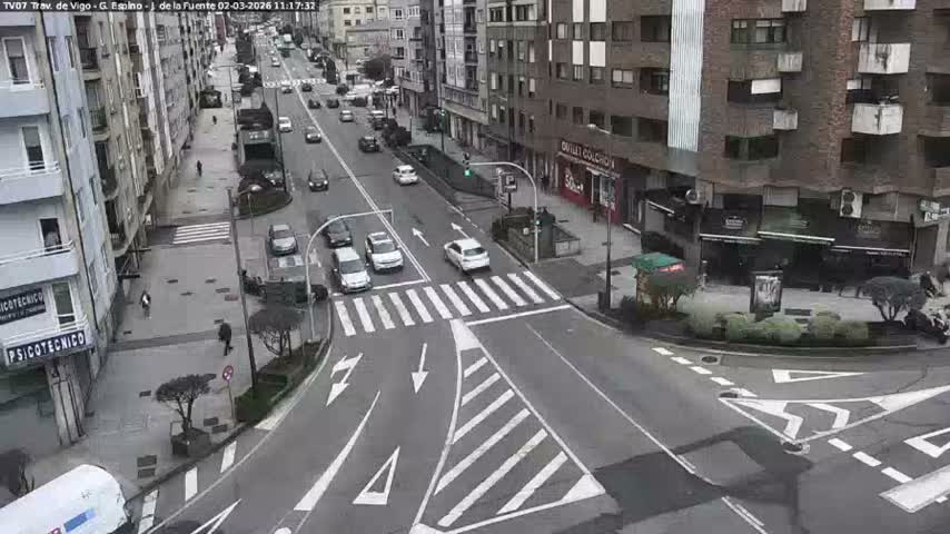 Vigo City - Jenaro de la Fuente Avenue Live Cam - Pontevedra, Galicia, Spain