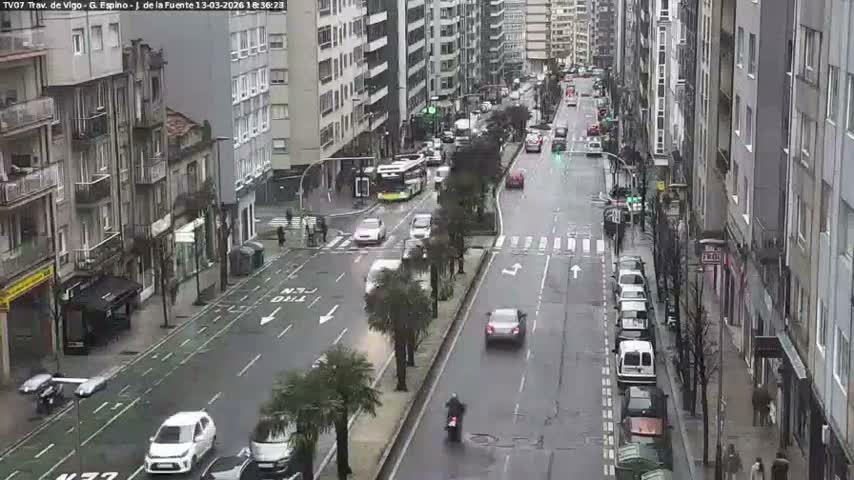 Vigo City - Jenaro de la Fuente Avenue Live Cam - Pontevedra, Galicia, Spain