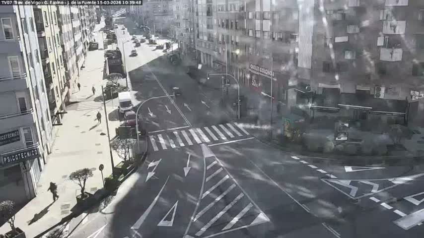 Vigo City - Jenaro de la Fuente Avenue Live Cam - Pontevedra, Galicia, Spain