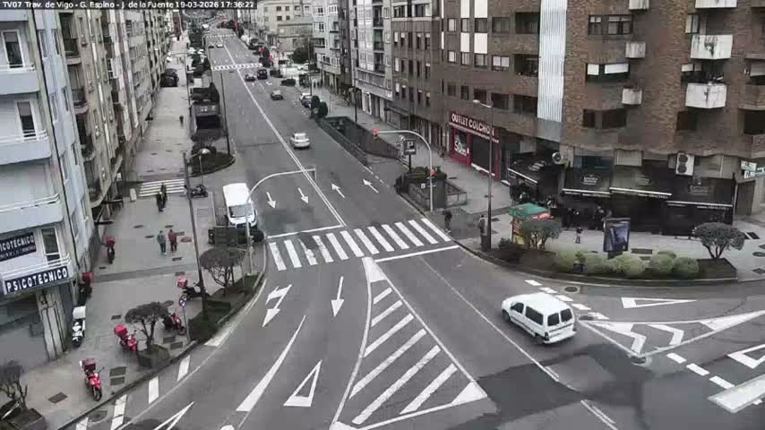 Vigo City - Jenaro de la Fuente Avenue Live Cam - Pontevedra, Galicia, Spain