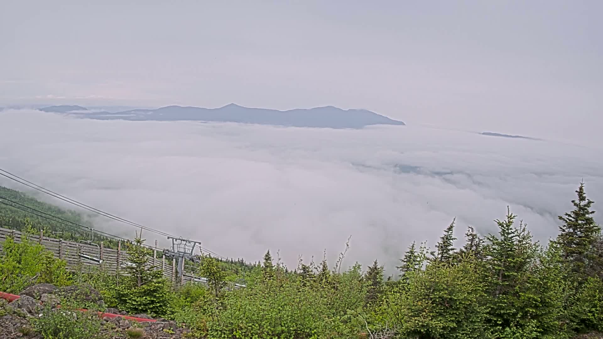 Kingfield, Sugarloaf Mountain Peak Skyline Live Cam - Kingfield, Franklin, Maine, USA