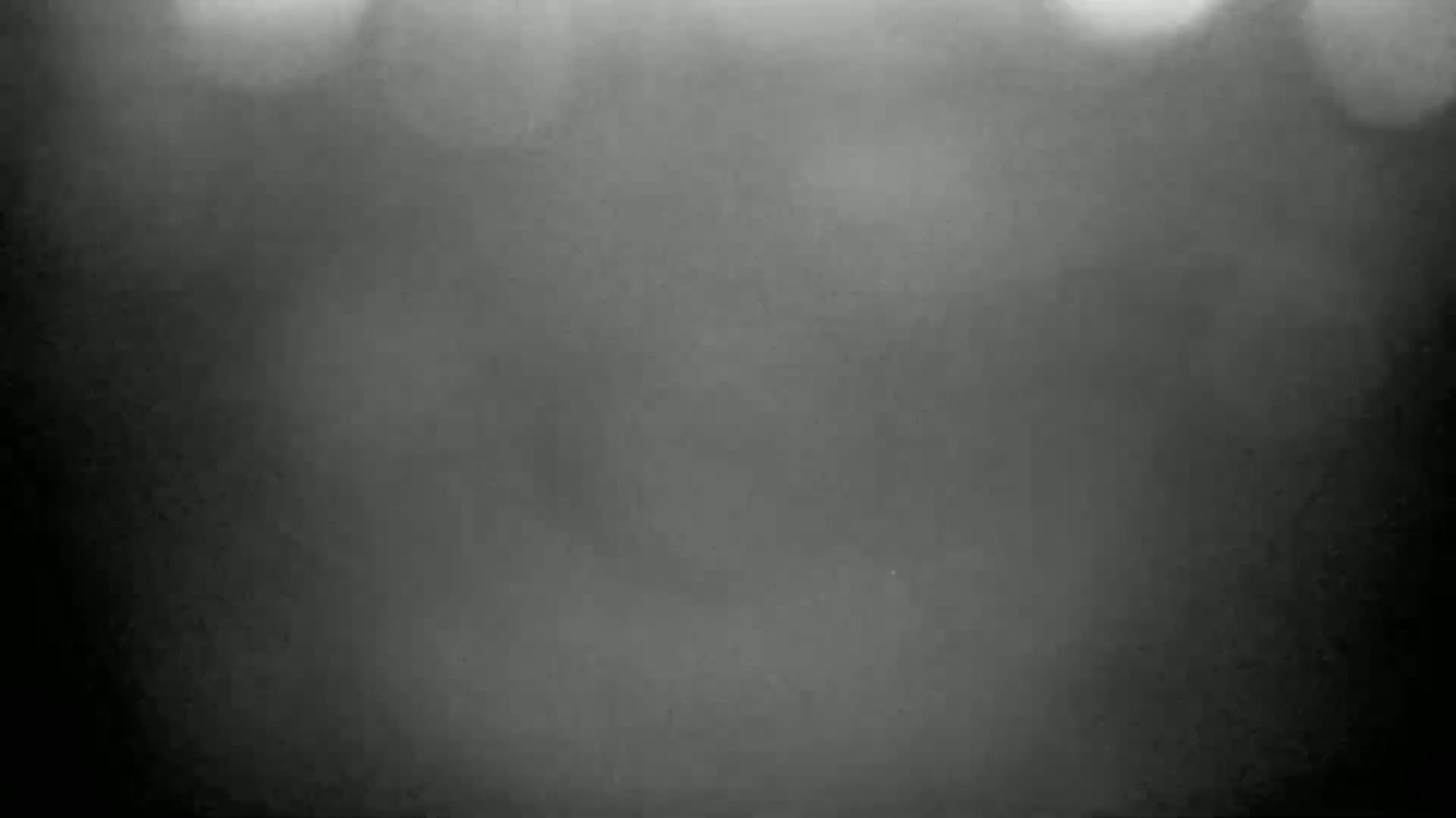 A blurry, grayscale image shows an out-of-focus scene shrouded in fog or mist.